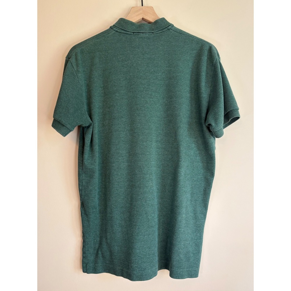 Polo Ralph Lauren Mens Green Scotch Pine Heather Cotton Mesh Polo Shirt Size S - Picture 4 of 10